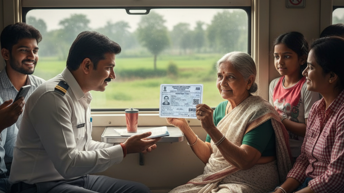 Elderly Woman Asks for Free Train Ticket with Aadhaar - Viral Video ...